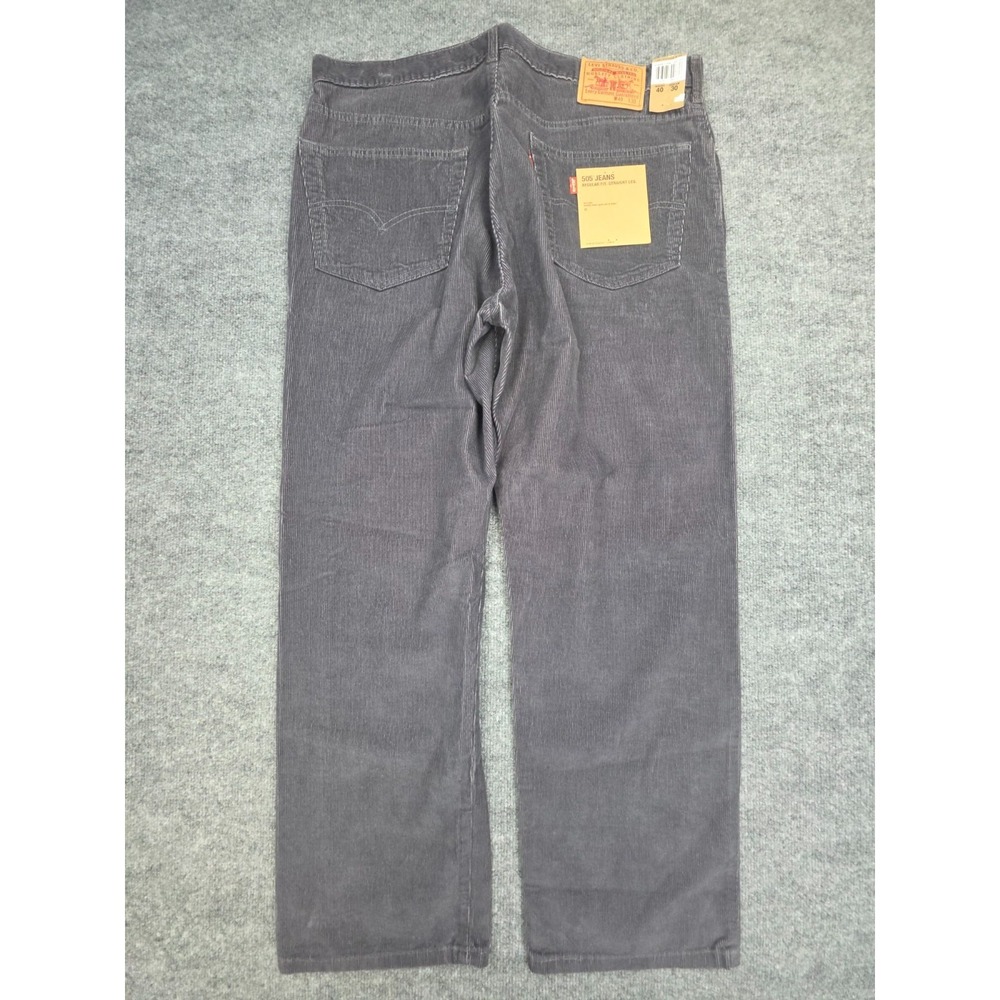 Vintage Levi's 505 Corduroy Pants Men's 40 x‎ 30 Gray Straight Leg NWT